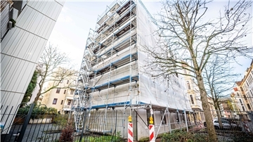 Wenn das Haus Uhlandstraße 25 fertig ist, will sich dort im Erdgeschoss das Starthaus einmieten.