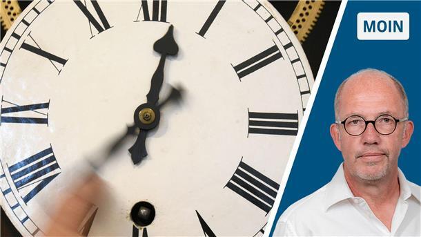 Jemand dreht an einer Uhr. KZW-Reporter wartet derweil auf seinen neuen Zaun.