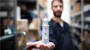 Der Molenturm aus dem 3-D-Druck