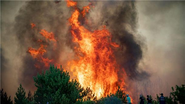 Wie oft im Sommer bei Extremhitze wüten wieder Waldbrände in Nordmazedonien. (Archivbild)