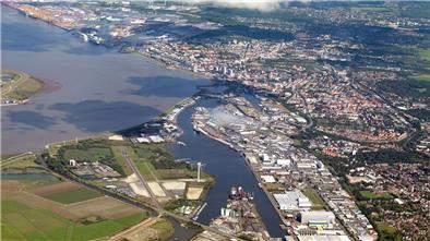 Luftaufnahmen von Bremerhaven.