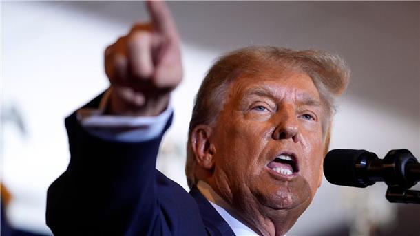 Scholz in Washington: Trump als unsichtbarer Begleiter Will erneut US-Präsident werden: Donald Trump.