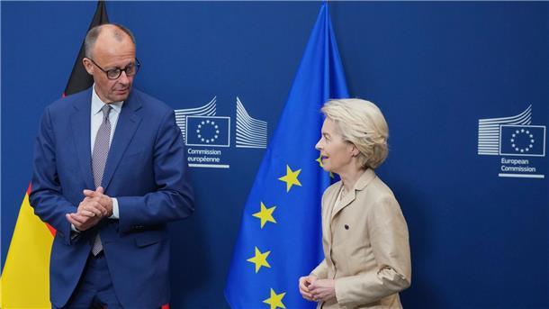 Merz schlägt mit EU-Kollegen radikale Regelreform vor Will Kommissionspräsidentin Ursula von der Leyen konkrete Arbeitsaufträge erteilen: Bundeskanzler Friedrich Merz. (Archivbild)