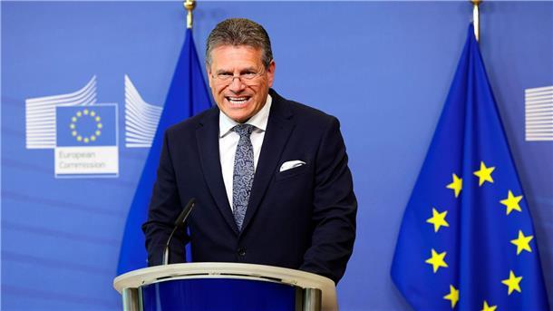 Drohen und Verhandeln: EU legt Kurs im Zollstreit fest Will vorerst an Plan A festhalten und weiter mit den USA reden: EU-Kommissar Maros Sefcovic. (Archivbild)