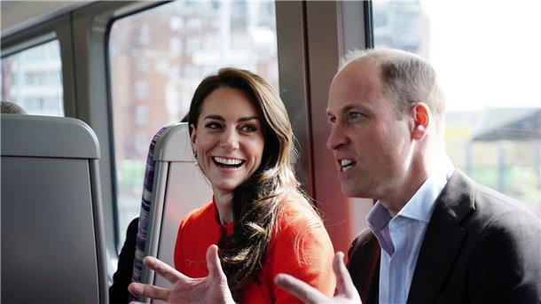 William und Kate sind mit der Elizabeth Line ins Ausgehviertel Soho gefahren.