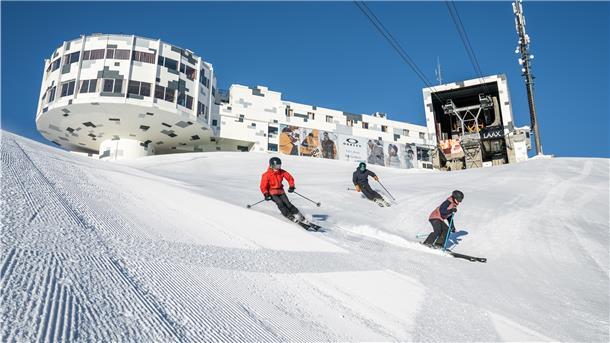 Skipiste in Laax