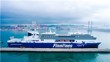 Wird ab September auf der Route Naantali-Långnäs-Kapellskär eingesetzt: die RoPax-Fähre „Finnsirius“.