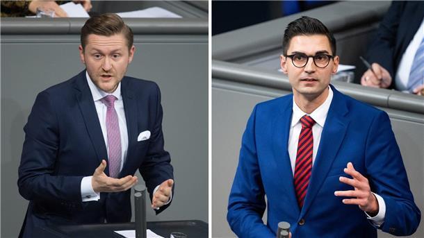 Unionspolitiker im Bundestag machen Liebe öffentlich Wolfgang Stefinger (l) und Sepp Müller haben ihre Liebe öffentlich gemacht.