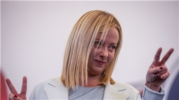 „Wollen so schnell wie möglich vorankommen“: Giorgia Meloni, Vorsitzende der rechtsradikalen Partei Fratelli d’Italia (Brüder Italiens):