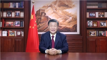 Xi Jinping bei seiner Neujahrsansprache.