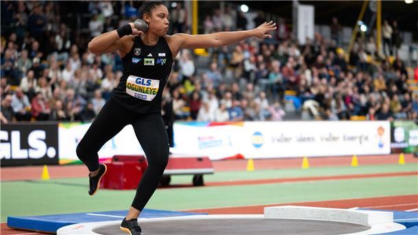 Yemisi Ogunleye stieß bei der Hallen-DM in Dortmund persönliche Bestleistung.