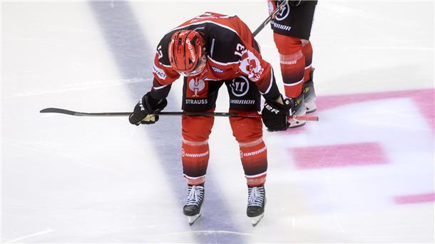 Fehlpass-Festival der Pinguins mündet in CHL-Debakel gegen Grenoble Ein Eishockey-Spieler stützt sich mit dem Schläger auf den Oberschenkeln auf. Die Pinguins um Ziga Jeglic zeigten gegen Grenoble eine schwache Leistung.