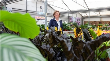 Zimmerpflanzen liegen seit Beginn der Pandemie wieder im Trend, sagt Geschäftsführerin Svenja Wassenaar vom gleichnamigen Gartencenter.