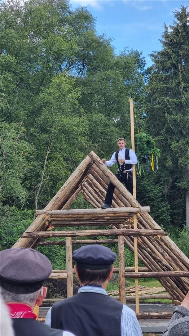 Zünftiger Richtspruch für die neue Moorkate der Treidlers.