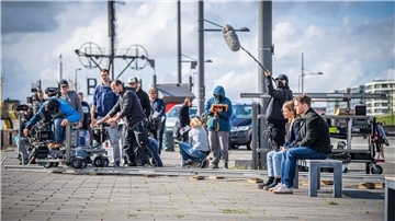 Blick ans Set.
