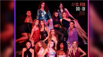 Zwei Frauen aus der Region haben es auf das Titel-Foto der 20. Staffel von Germany's Next Topmodel mit Heidi Klum geschafft: (oben von links: Die vierte ist Xenia; in der Reihe mit Heidi posiert Valeria (rechts).