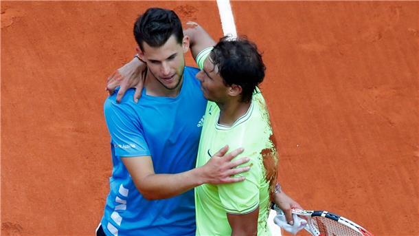 Zweimal stand Dominic Thiem (l) im French-Open-Finale gegen Rafael Nadal.
